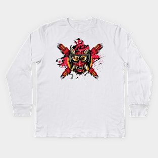 Motor demon Kids Long Sleeve T-Shirt